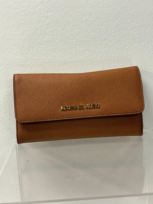 Vist Large View of Product Image Which is Used Michael Kors Leather Wallet