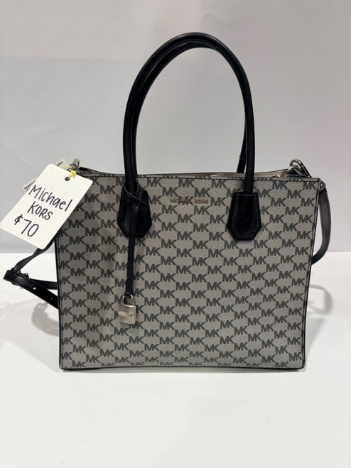 Vist Large View of Product Image Which is Used Michael Michael Kors Large Leather Handbag