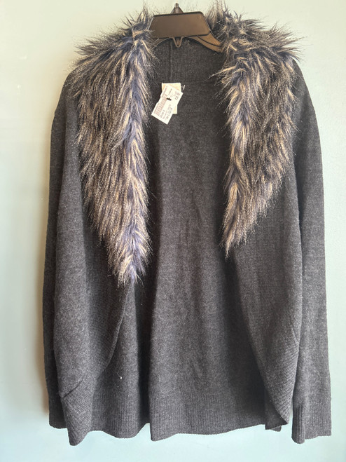 Vist Large View of Product Image Which is Used Chico's Heavyweight wool & faux fur Sweater L-12/14