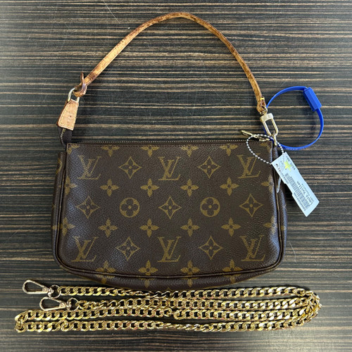 Vist Large View of Product Image Which is Used Louis Vuitton Pouchette Small Leather Handbag
