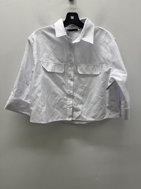 Vist Large View of Product Image Which is Used White Zara Long Sleeve Top M-8/10