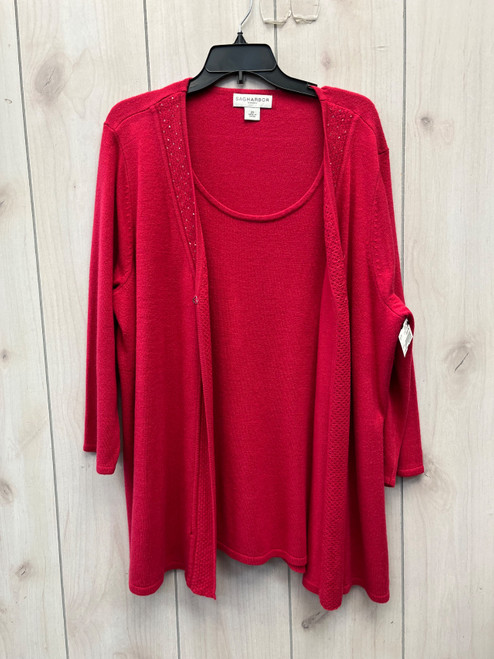 Vist Large View of Product Image Which is Used Sag Harbor Lightweight Sweater 2X-20