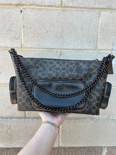 Vist Large View of Product Image Which is Used Coach Large Leather Handbag