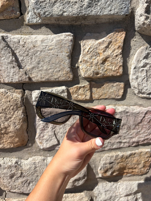 Vist Large View of Product Image Which is Used Dior y2k bedazzled Sunglasses