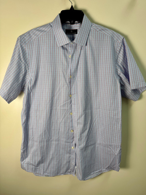 Vist Large View of Product Image Which is Used Hart Schaffner Marx Mens Short Sleeve Top L/16-16.5