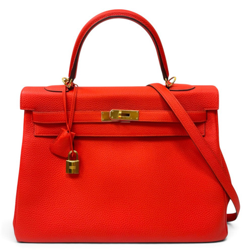 Vist Large View of Product Image Which is Used Hermes Kelly II 35 Retourne Togo Capucine