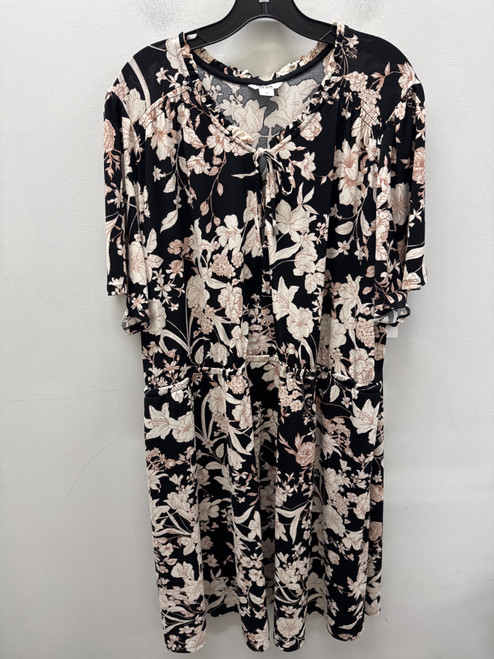 Vist Large View of Product Image Which is Used Black/Pink Penningtons Short Dress B 4X-24