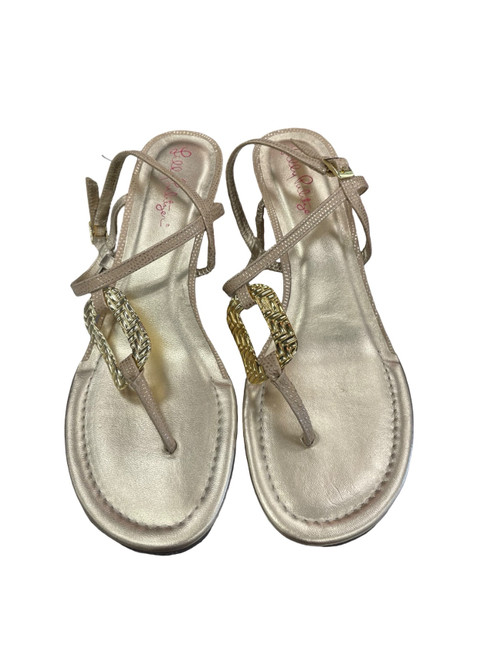 Vist Large View of Product Image Which is Used Lilly Pulitzer Wedge Sandals 7