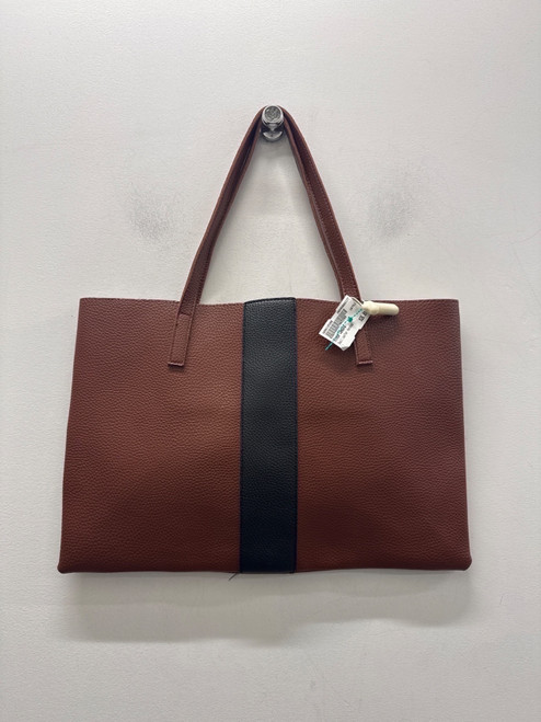 Vist Large View of Product Image Which is Used Brown Vince Camuto Large Leather Handbag