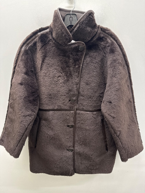 Vist Large View of Product Image Which is Used NWT Brown H & M Long Heavy Coat S-4/6