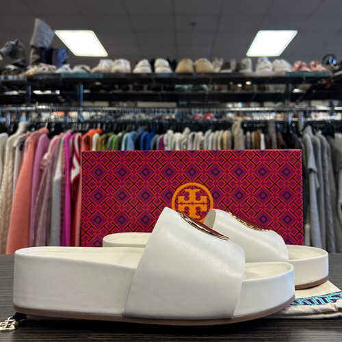 Vist Large View of Product Image Which is NWT Tory Burch Wedge Sandals 9.5