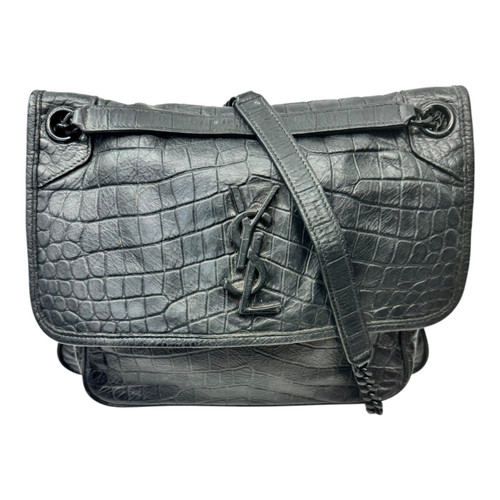 Vist Large View of Product Image Which is Used Saint Laurent NIKI CROCODILE EMBOSSED CHAIN BAG