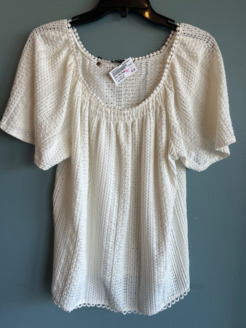Vist Large View of Product Image Which is Used Cable And Gauge Short Sleeve Top M-8/10