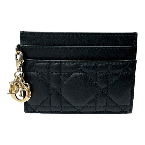 Vist Large View of Product Image Which is Used Christian Dior Patent Leather Freesia cardholder Black