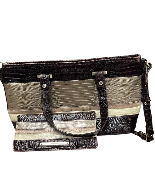 Vist Large View of Product Image Which is Used Brahmin Large Leather Handbag