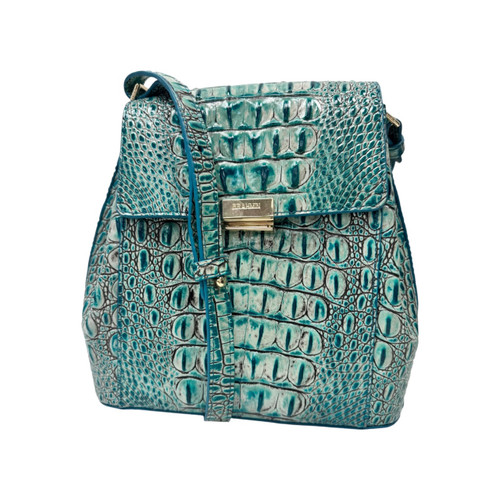 Vist Large View of Product Image Which is Used Brahmin Margo Crossbody Peacock Leather Handbag