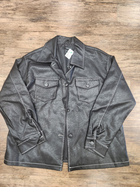 Vist Large View of Product Image Which is Used Forever 21 Short Leather Jacket XL-16