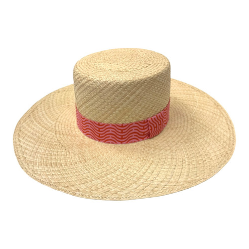 Vist Large View of Product Image Which is Used Hermes Chevron Panama Hat New