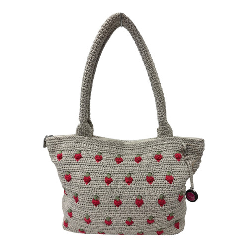 Vist Large View of Product Image Which is Used The Sak Crafted Classics Crochet Cream Tote 