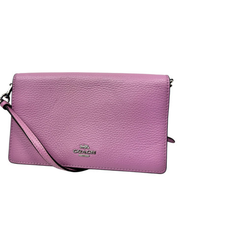 Vist Large View of Product Image Which is Used Coach Anna Foldover Crossbody Clutch Small Leather Handbag