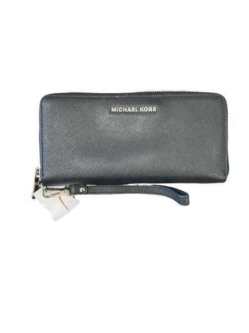 Vist Large View of Product Image Which is Used Michael Michael Kors Leather Wristlet