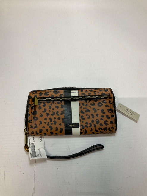 Vist Large View of Product Image Which is Used Fossil Leather Wristlet