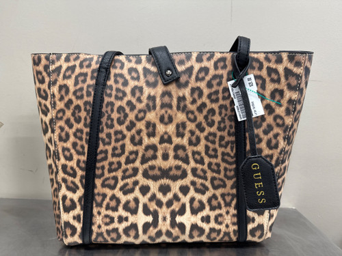 Vist Large View of Product Image Which is Used Leopard Print Guess Large Handbag