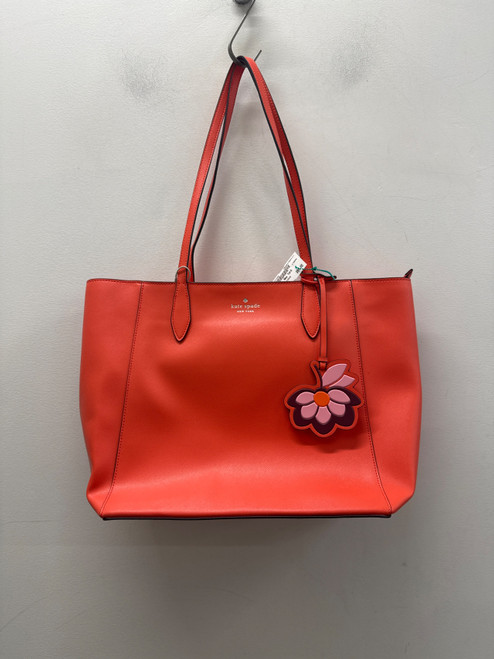 Vist Large View of Product Image Which is Used Red Kate Spade New York Large Leather Handbag
