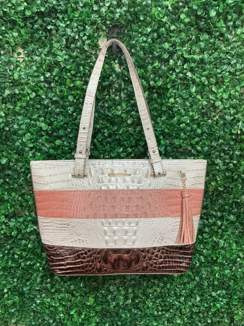 Vist Large View of Product Image Which is Used Brahmin Large Leather Handbag