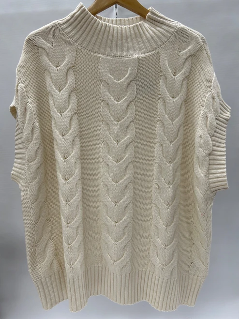 Vist Large View of Product Image Which is Used Eloquii Short Sleeve Sweater 1X-18