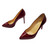 Used Christian Louboutin 100mm Bordeaux Patent Leather Heels 38/7 60098-S000135157 View 3