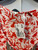 Free People Red and Cream romper Size S View 3