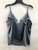 Used Dusty Blue Satin Asos Tank Top XL-16 60117-S000103137 View 2