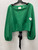 Used Green Anthropologie Maeve Ponte Criss Cross Sweater M-8/10 60137-S000057482 View 1