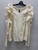 Used NWT Anthropologie Cream Ruffle Neck Puff Sleeve B XL-16 60137-S000064479 View 3