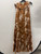 Used Tan / White Addition Elle Satin Sleeveless Ruffle Maxi Wrap Dress B 4X-24 60137-S000064775 View 5