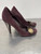 Used Gucci Burgundy Patent Hysteria Suede Pumps Size 8 60137-S000025784 View 4