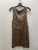 Used Black & Gold Floral Mink Pink Short Dress B M-8/10 60137-S000083380 View 3