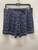 Used Blue Floral Knix Short Sleeve Top and Shorts Pajama Set L-12/14 60137-S000085848 View 6