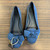 Used TORY BURCH NAVY Flats 7 60129-S000533257 View 1