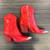 Used RED FREE PEOPLE Ankle Boots 8 60129-S000534855 View 2