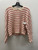 Used Red & Tan Striped Zara Long Sleeve Top M-8/10 60137-S000086866 View 1
