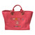 Used Chanel 22S Large Deauville Shopper Pink Lambskin with Pouch 60099-S000356405 View 4