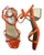 Gently used orange sandals in size 9.5 Wide View 1