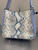 Used blue KATE SPADE Blue Snakeskin Triple Compartment Leila Bag Leather Hobo Snake Bag 60137-S000105714 View 3