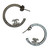 Used Chanel crystal and silver hoop Earrings 60099-S000364226 View 2