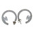 Used Chanel crystal and silver hoop Earrings 60099-S000364226 View 1