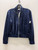 Used NWT BTS Aritzia TNA Navy Velour Jacket XS-0/2 60137-S000107505 View 1