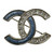 Chanel Coco Mark Rhinestone & Denim Brooch 26B 60099-S000370544 View 2