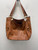 Used Brown Fossil Large Leather Handbag 60137-S000118115 View 3